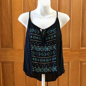 Hollister Embroidered Cropped Tank